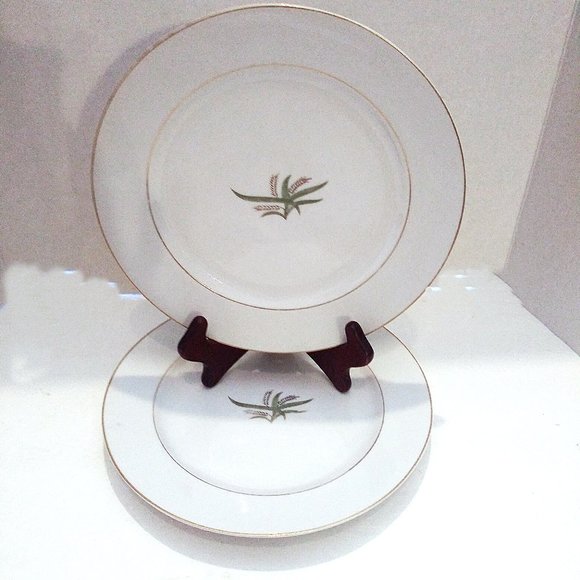 Vintage Bread and Butter Plates in Fukagama Arita Hand Painted Bone China - Picture 1 of 14